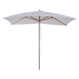 Parasol droit rectangulaire de jardin grande taille dim. 3L x 2l x 2 5H m blanc