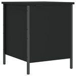 vidaXL Banc de rangement noir 40x42 5x50 cm bois d'ingénierie
