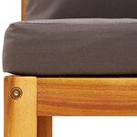 vidaXL Salon de jardin avec coussins 4 Pièces bois d'acacia massif