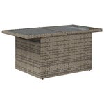 vidaXL Ensemble de canapés de jardin de 11 pièces avec coussins gris en poly rotin