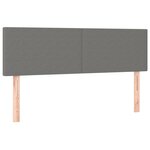 vidaXL Têtes de lit 2 Pièces Gris foncé 72x5x78/88 cm Tissu