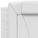 vidaXL Lit avec matelas blanc 80x200 cm similicuir