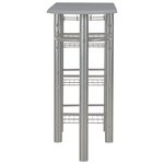 vidaXL Ensemble de bar avec étagères 3 Pièces Bois et acier Gris