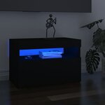 vidaXL Meubles TV avec lumières LED 2 Pièces Noir 60x35x40 cm