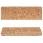 vidaXL Tapis d'escalier 15 Pièces 65x21x4 cm Beige