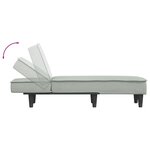 vidaXL Chaise longue gris clair velours