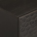 vidaXL Tables de chevet 2 Pièces noir 40x33x46 cm bois de manguier solide