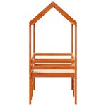 vidaXL Lit haut avec toit cire marron 75x190 cm bois de pin massif