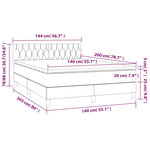 vidaXL Sommier à lattes de lit avec matelas Bleu 140x200 cm Tissu
