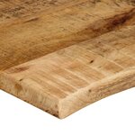vidaXL Dessus de table 90x60x2 5 cm bord vif bois massif manguier brut