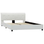 vidaXL Cadre de lit Blanc Similicuir 140 x 200 cm