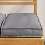vidaXL Coussins de palette pour siège 2 Pièces Gris 40x40x8 cm Tissu Oxford