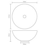 vidaXL Lavabo de salle de bain avec mitigeur Céramique Rond Blanc