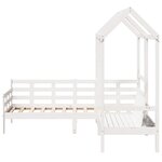 vidaXL Ensemble de lit de jour et de banc et toit 90x190 cm pin massif