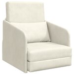 vidaXL Canapé-lit au sol 2-en-1 crème 65x80x83 cm en velours