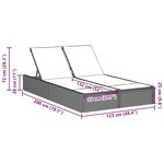 vidaXL Chaise longue double avec coussins noir résine tressée
