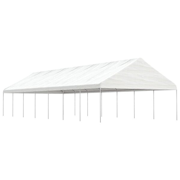 vidaXL Belvédère avec toit blanc 15 61x5 88x3 75 m polyéthylène