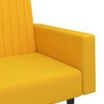 vidaXL Canapé-lit 2 places jaune velours
