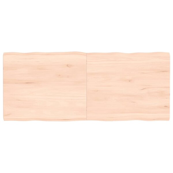 vidaXL Dessus de table bois massif non traité bordure assortie