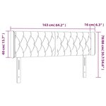 vidaXL Tête de lit à LED Rose 163x16x78/88 cm Velours