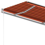 vidaXL Auvent manuel rétractable avec poteaux 4x3 5 m Orange et marron