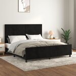 vidaXL Cadre de lit avec tête de lit Noir 160x200 cm Velours