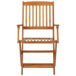 vidaXL Ensemble à manger de jardin pliable 3 Pièces Bois d'acacia solide