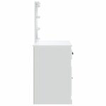 vidaXL Coiffeuse avec lumières LED blanc 90x42x132 5 cm