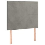 vidaXL Sommier à lattes de lit et matelas Gris clair 80x200 cm Velours