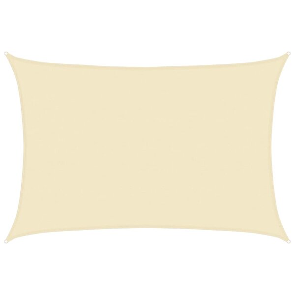 vidaXL Voile d'ombrage 160 g/m² Crème 5x7 m PEHD