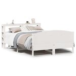 vidaXL Cadre de lit sans matelas blanc 140x200 cm bois de pin massif