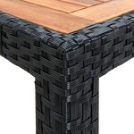 vidaXL Ensemble à manger d'extérieur 7Pièces Résine tressée acacia Noir