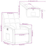 vidaXL Fauteuil inclinable électrique crème tissu