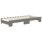 vidaXL Lit de jour avec lit gigogne taupe 80x200 cm tissu
