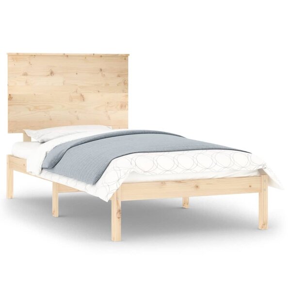 vidaXL Cadre de lit Bois de pin massif 100x200 cm