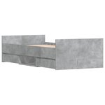 vidaXL Cadre de lit tête de lit et pied de lit gris béton 90x200 cm