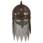 vidaXL Casque de guerrier viking antique pour GN Cuivre Acier