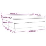 vidaXL Sommier à lattes de lit avec matelas Marron foncé 160x200 cm