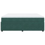 vidaXL Sommier à lattes de lit et matelas Vert foncé 200x200cm Velours