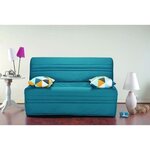 Joe Banquette BZ GEOMETRICO - Tissu turquoise - 143 x 101 x 95 cm