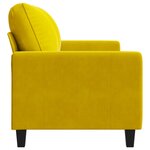 vidaXL Canapé à 2 places Jaune 140 cm Velours