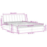 vidaXL Lit avec matelas gris clair 160x200 cm velours