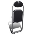vidaXL Chaises à manger pliables lot de 6 noir similicuir et acier