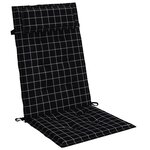 vidaXL Coussins de chaise à dossier haut lot de 2 carreaux noir