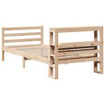vidaXL Cadre de lit avec tête de lit 75x190 cm bois de pin massif