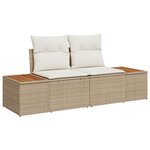 vidaXL Ensemble de canapé de jardin 5 pièces avec coussins beige en poly rotin
