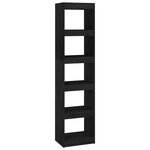 vidaXL Bibliothèque/Séparateur de pièce Noir 40x30x167 5 cm Pin massif