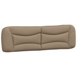 vidaXL Lit avec matelas cappuccino 180x200 cm similicuir