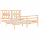 vidaXL Cadre de lit avec tête de lit 160x200 cm bois massif