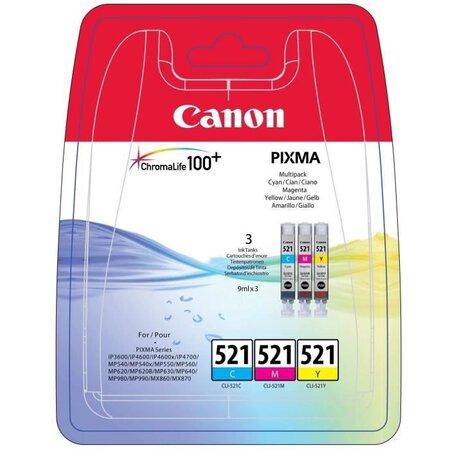 Canon cli-521 cartouche d'encre couleurs